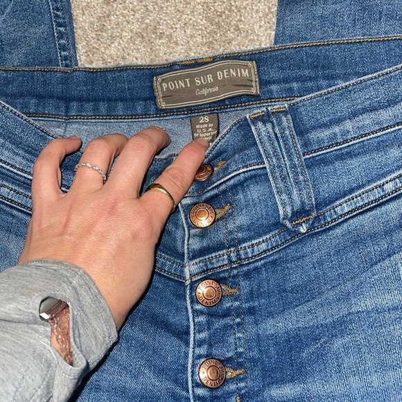 J. Crew Point Sur Button Fly Crop Jeans Size 28 - Picture 3 of 3